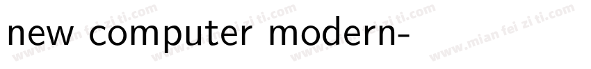 new computer modern字体转换